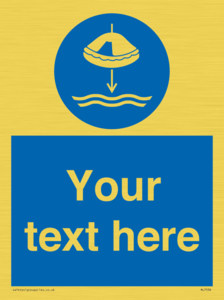 Custom Lower liferaft to the water in launch sequence