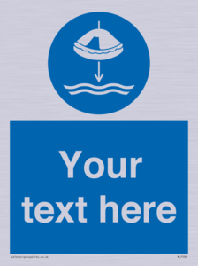 Custom Lower liferaft to the water in launch sequence