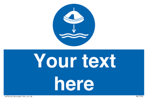 Custom Lower liferaft to the water in launch sequence