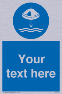 Custom Lower liferaft to the water in launch sequence