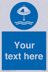 Custom Lower liferaft to the water in launch sequence