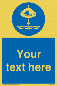 Custom Lower liferaft to the water in launch sequence