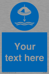 Custom Lower liferaft to the water in launch sequence