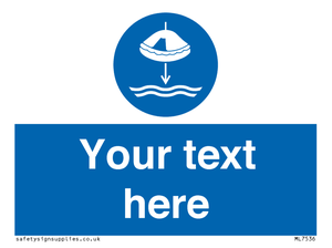 Custom Lower liferaft to the water in launch sequence