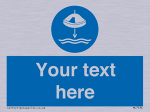 Custom Lower liferaft to the water in launch sequence