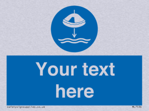 Custom Lower liferaft to the water in launch sequence