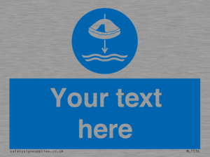 Custom Lower liferaft to the water in launch sequence