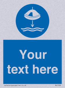 Custom Lower liferaft to the water in launch sequence