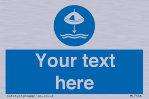 Custom Lower liferaft to the water in launch sequence