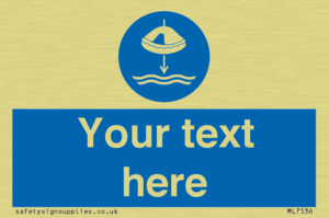 Custom Lower liferaft to the water in launch sequence