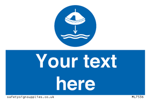 Custom Lower liferaft to the water in launch sequence