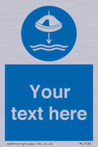 Custom Lower liferaft to the water in launch sequence