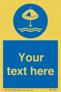 Custom Lower liferaft to the water in launch sequence