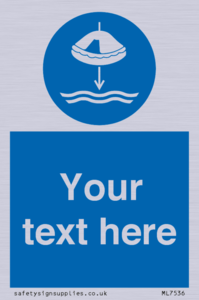 Custom Lower liferaft to the water in launch sequence