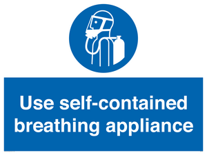 Use self-contained breathing appliance
