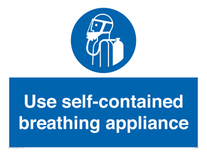 Use self-contained breathing appliance