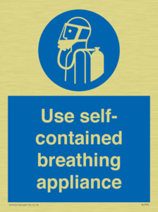 Use self-contained breathing appliance