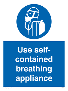 Use self-contained breathing appliance