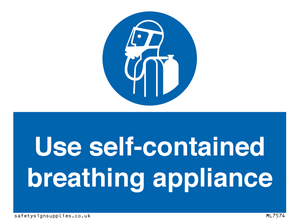 Use self-contained breathing appliance