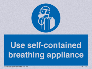 Use self-contained breathing appliance