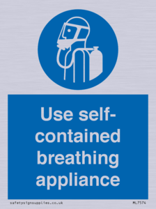 Use self-contained breathing appliance