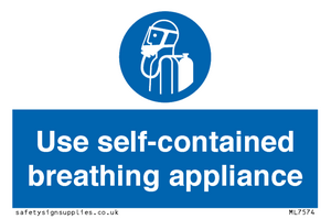 Use self-contained breathing appliance