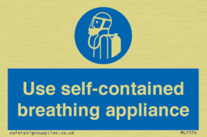Use self-contained breathing appliance