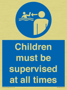 Children must be supervised at all times