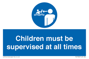 Children must be supervised at all times