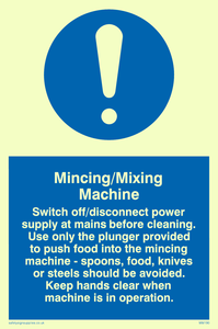 mincing/mixing machine rules