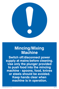 mincing/mixing machine rules