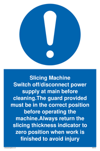 slicing machine rules
