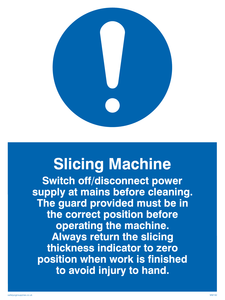 slicing machine rules