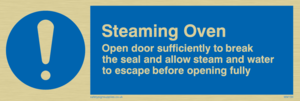 Steaming oven break seal