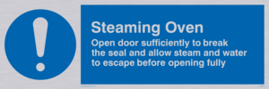Steaming oven break seal