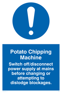 potato chipping machine rules