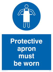 protective apron must be worn