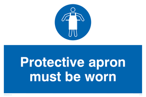 protective apron must be worn