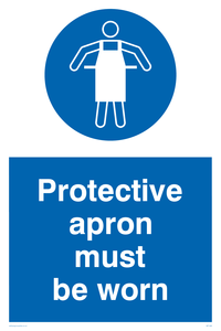 protective apron must be worn sign 