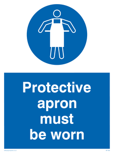 protective apron must be worn