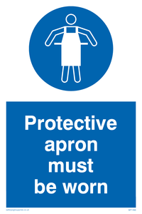 protective apron must be worn