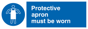 protective apron must be worn