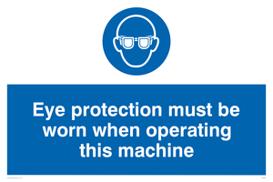Eye protection this machine
