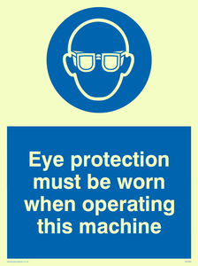 Eye protection this machine