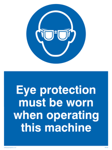 Eye protection this machine