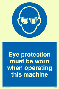 Eye protection this machine