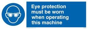 Eye protection this machine