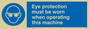 Eye protection this machine