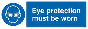 eye protection must be worn