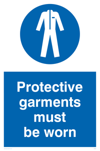 protective garments must be worn